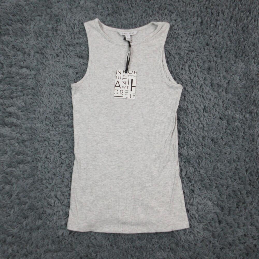 41 Hawthorn Shirt Womens Medium Gray Ribbed Tank Top Modal Blend Stretch NWT